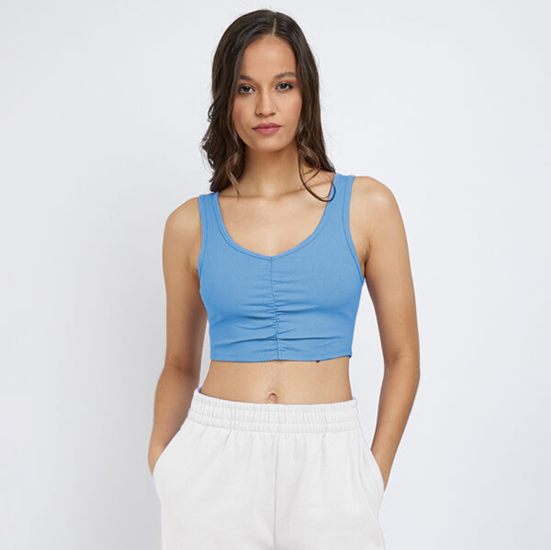 کراپ تاپ زنانه آردن Ardene Sport Ruched Front Crop Tank Top آبی