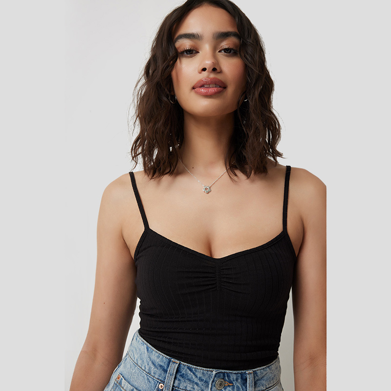 تاپ زنانه آردن Ardene Ribbed Strappy Knit Top مشکی