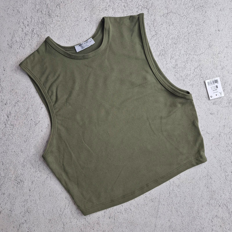 کراپ تاپ زنانه آردن Ardene Sport Crop Top سبز زیتونی