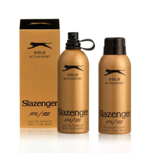 پک 2 عددی ادکلن اسپری ورزشی مردانه اسلازنگر Slazenger A/S طلایی مشکی