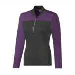 نیم زیپ ترمال دوچرخه سواری زنانه کریویت Crivit Thermal Cycling Half Zip مشکی بنفش