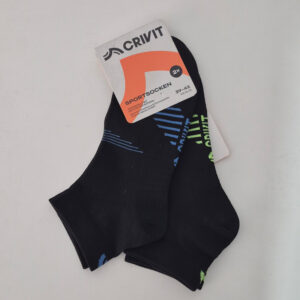 جوراب ورزشی کریویت Crivit Sport Socken (پک دو جفتی) مشکی آبی سبز