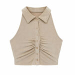 کراپ تاپ زنانه آردن Ardene Crop Top کرم طلایی