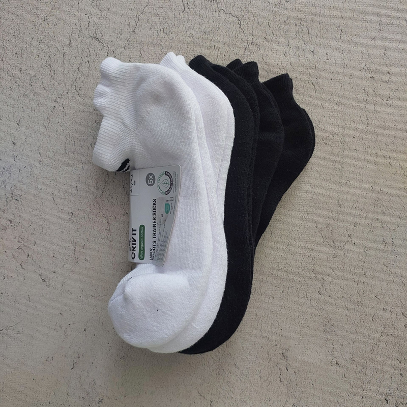 جوراب ورزشی زنانه کریویت Crivit Sports Trainer Socks (پک پنج جفتی) سفید مشکی