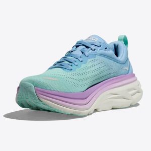 کفش رانینگ زنانه هوکا Hoka Running Shoes Bondi 8 آبی یخی
