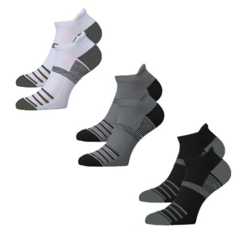 جوراب فیتنس کران Crane Fitness Socks 01 (پک سه جفتی) سفید خاکستری مشکی