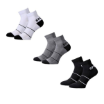 جوراب فیتنس کران Crane Fitness Socks (پک سه جفتی) سفید مشکی طوسی