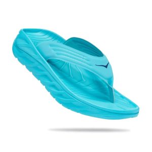 صندل ورزشی مردانه هوکا Hoka Ora Recovery Flip 2 آبی فیروزه ای