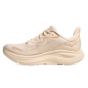 کفش رانینگ زنانه هوکا Hoka Running Shoes Clifton 10 کرمی