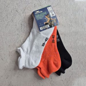 جوراب فیتنس کران Crane Fitness Socks (پک سه جفتی) سفید نارنجی مشکی