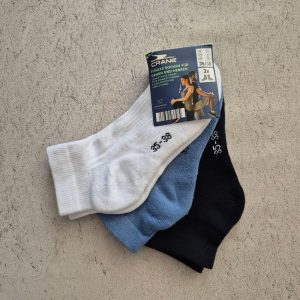 جوراب فیتنس زنانه کران Crane Fitness Socks (پک سه جفتی) سفید آبی سرمه ای