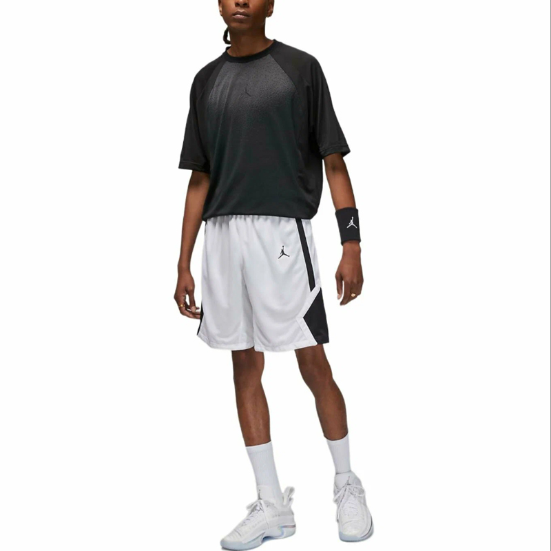 شورت ورزشی مردانه جردن Jordan Sports Shorts سفید مشکی