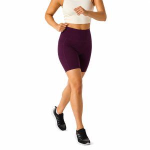 شورت تایت ورزشی زنانه کریویت Crivit Sport Short Tight بنفش تیره