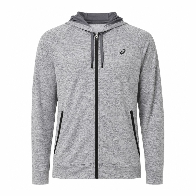 سویشرت ورزشی مردانه آسیکس Asics Tech FZ Hoodie طوسی