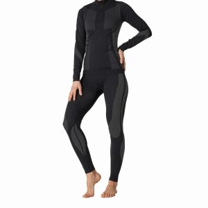 لگ بیس لایر زنانه کوهنوردی Seamless Funktions Unterhose 01 مشکی