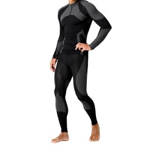 لگ بیس لایر مردانه کوهنوردی Base leggings مشکی خاکستری