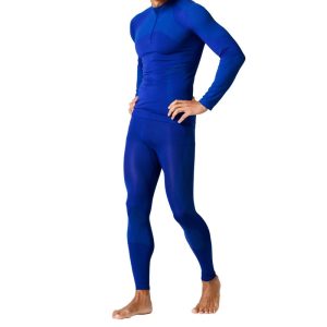 لگ بیس لایر مردانه کوهنوردی Base leggings آبی کاربنی
