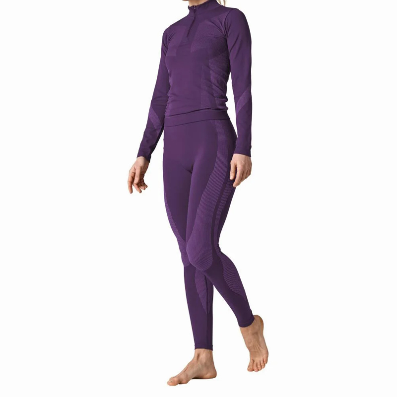 لگ بیس لایر زنانه کوهنوردی Seamless Funktions Unterhose بنفش