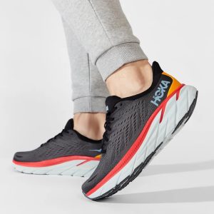 کفش رانینگ مردانه هوکا Hoka Running Shoes Clifton 8 خاکستری قرمز