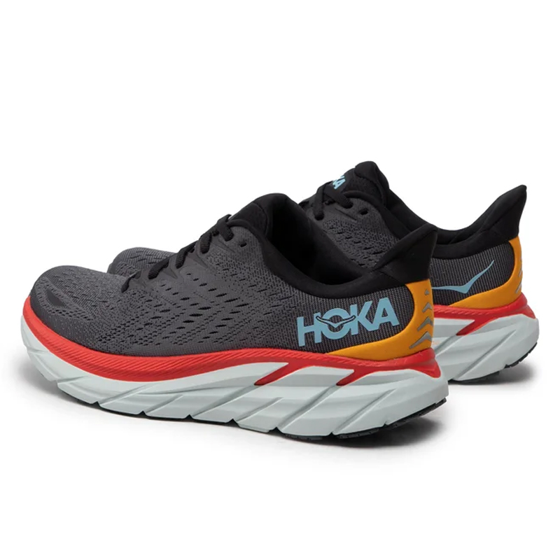 کفش رانینگ مردانه هوکا Hoka Running Shoes Clifton 8 خاکستری قرمز