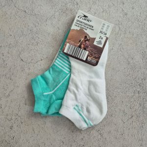 جوراب ورزشی کران Crane Sport Socks (پک دو جفتی) سفید سبز