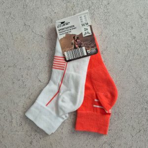 جوراب ورزشی کران Crane Sport Socks (پک دو جفتی) سفید شعله ای