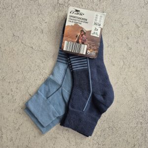 جوراب ورزشی کران Crane Sport Socks (پک دو جفتی) سرمه ای طوسی