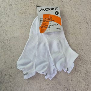 جوراب ورزشی کریویت Crivit Sport Trainer Socks Pack 01 (پک سه جفتی) سفید