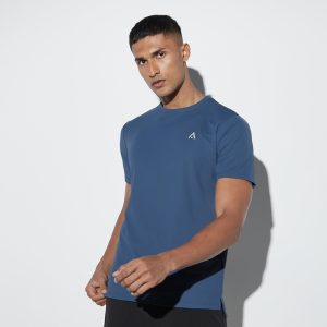تیشرت رانینگ مردانه اسپلش Splash Running Short Sleeves T-Shirt آبی طوسی
