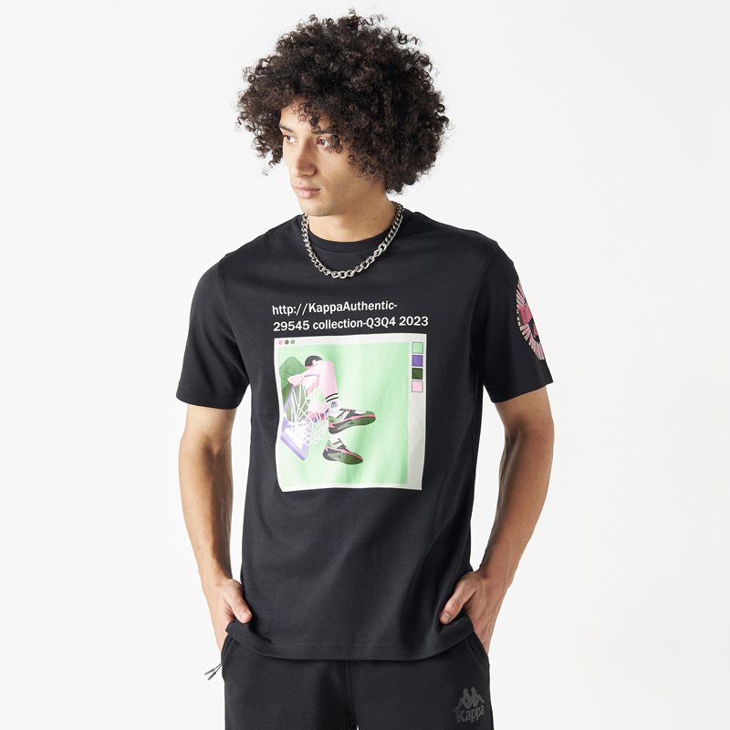تیشرت ورزشی مردانه کاپا Kappa Sport Short Sleeves T-Shirt مشکی سبز