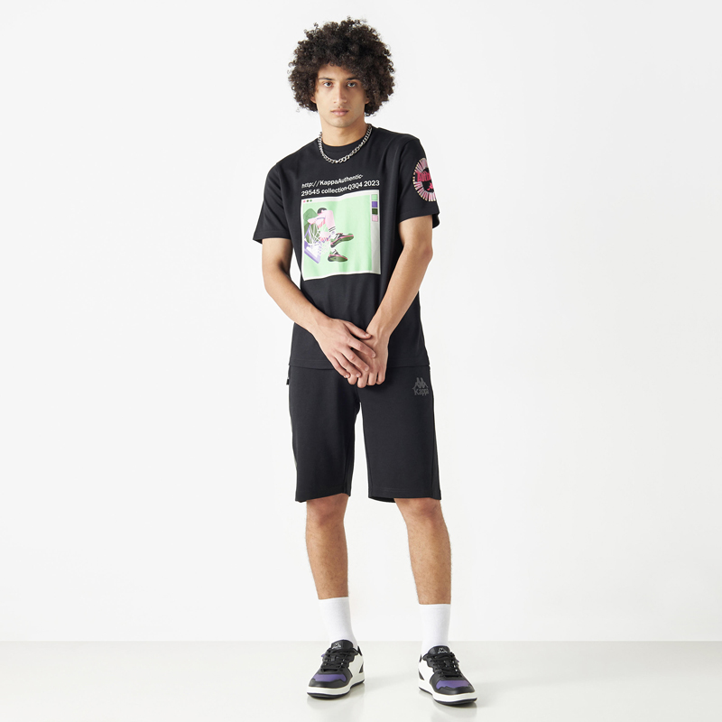 تیشرت ورزشی مردانه کاپا Kappa Sport Short Sleeves T-Shirt مشکی سبز
