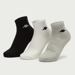 جوراب ورزشی زنانه کاپا Kappa Sport Socks 01 (پک سه جفتی) سفید طوسی مشکی