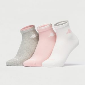جوراب ورزشی زنانه کاپا Kappa Sport Socks (پک سه جفتی) سفید طوسی صورتی