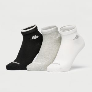 جوراب ورزشی زنانه کاپا Kappa Sport Socks (پک سه جفتی) سفید طوسی مشکی