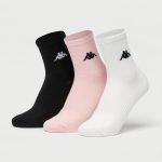 جوراب ورزشی زنانه کاپا Kappa Sport Socks (پک سه جفتی) سفید صورتی مشکی