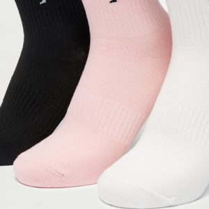 جوراب ورزشی زنانه کاپا Kappa Sport Socks (پک سه جفتی) سفید صورتی مشکی