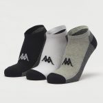 جوراب ورزشی کاپا Kappa Sport Socks (پک سه جفتی) سفید طوسی مشکی خاکستری