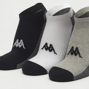 جوراب ورزشی کاپا Kappa Sport Socks (پک سه جفتی) سفید طوسی مشکی خاکستری