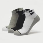 جوراب ورزشی مردانه کاپا Kappa Sport Socks (پک سه جفتی) مشکی طوسی سفید