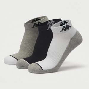 جوراب ورزشی مردانه کاپا Kappa Sport Socks (پک سه جفتی) مشکی طوسی سفید