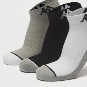جوراب ورزشی مردانه کاپا Kappa Sport Socks (پک سه جفتی) مشکی طوسی سفید