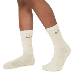 جوراب ورزشی ساق بلند زنانه نایک Nike Socks کرمی