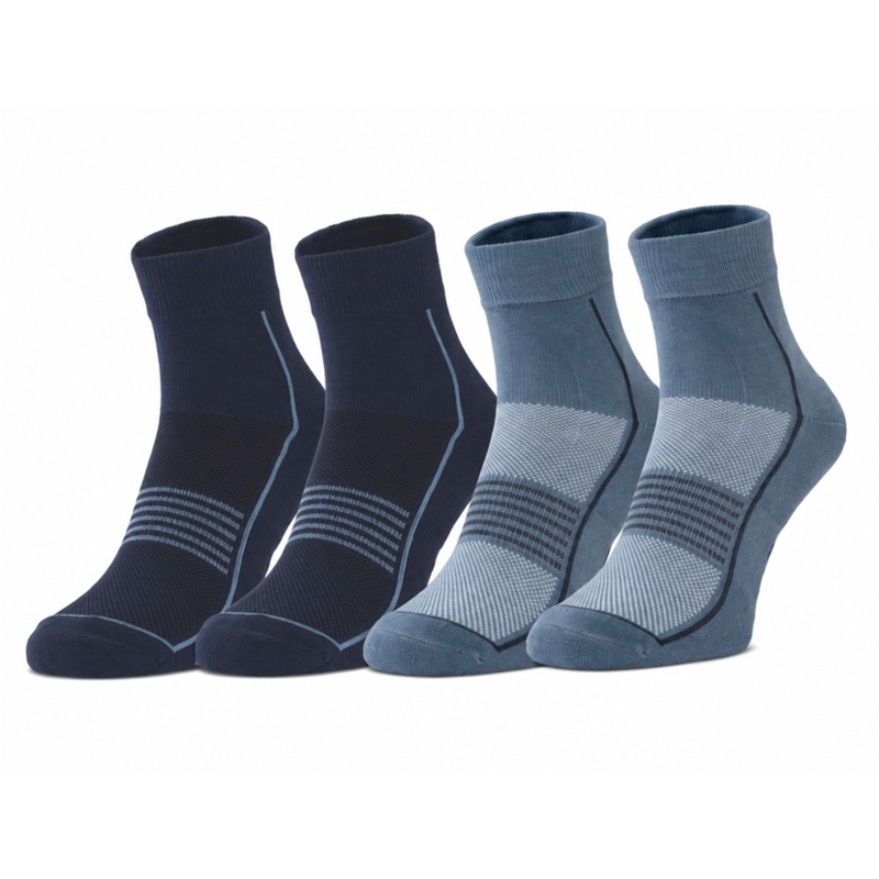 جوراب ورزشی زنانه کران Crane Sport Socks (پک دو جفتی) سرمه ای طوسی