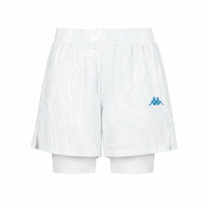 شورت کشاله دار ورزشی مردانه کاپا Kappa Sports Shorts طوسی سفید