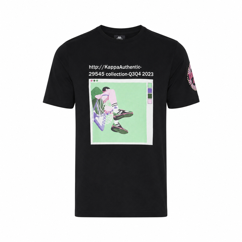 تیشرت ورزشی مردانه کاپا Kappa Sport Short Sleeves T-Shirt مشکی سبز