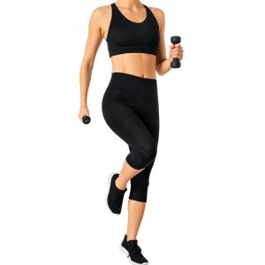 نیم لگ ورزشی زنانه کریویت Crivit Sport Cropped Legging 01 مشکی