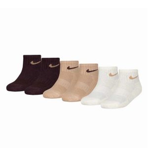 جوراب ورزشی زنانه نایک Nike Socks Pack (پک سه جفتی) کرم قهوه ای نسکافه ای