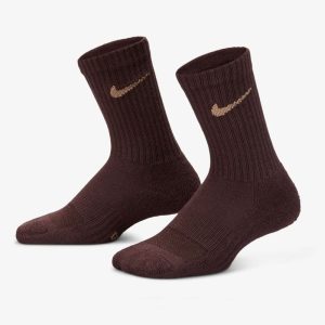 جوراب ورزشی ساق بلند زنانه نایک Nike Socks قهوه ای