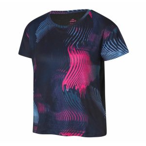 تیشرت ورزشی زنانه کریویت Crivit Sport Tshirt سرمه ای طرح دار