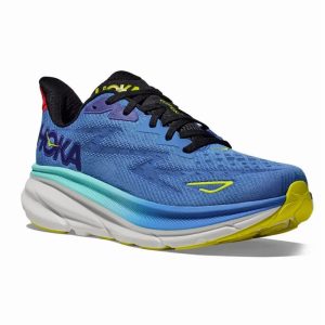 کفش رانینگ مردانه هوکا Hoka Running Shoes Clifton 9 01 آبی کاربنی